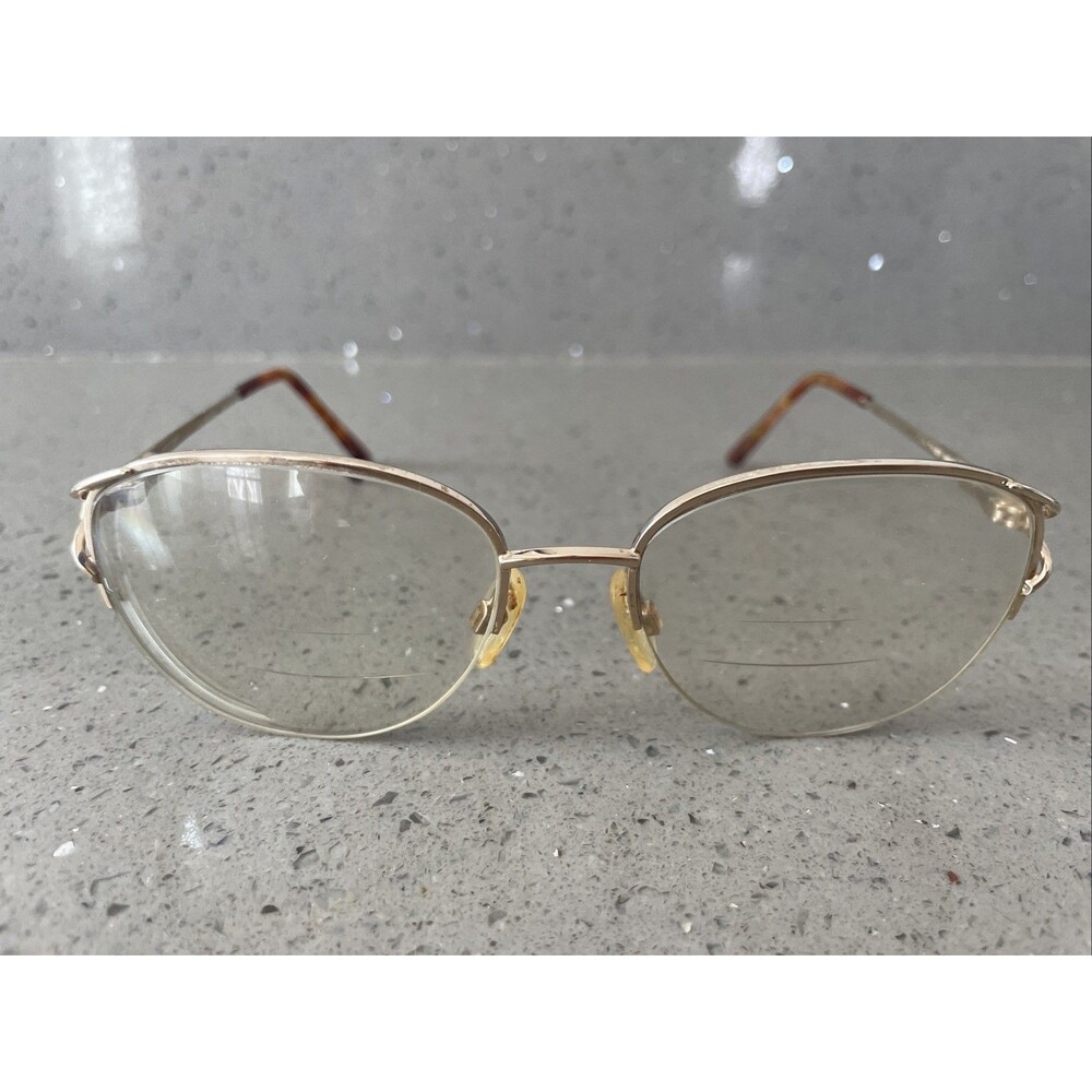 Aristar Eyeglasses FRAMES ONLY 6202 Gold Half Rim 52-17-130